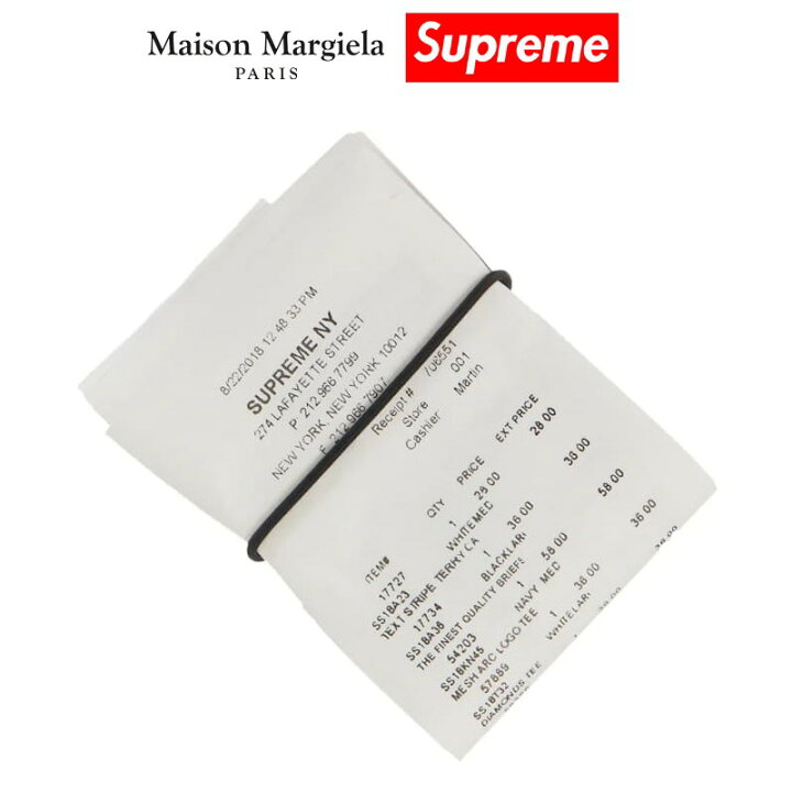 楽天市場】24SS Supreme MM6 Maison Margiela Receipt Wallet White 