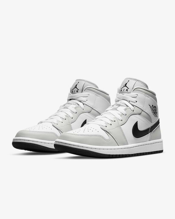 楽天市場】Nike Wmns Air Jordan 1 Mid Grey Fog/White/Black ナイキ 
