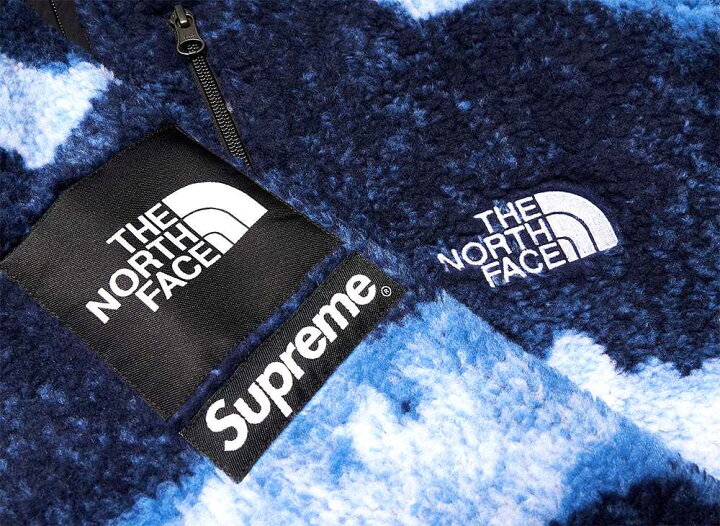 楽天市場】Supreme / The North Face Bleached Denim Print Fleece 