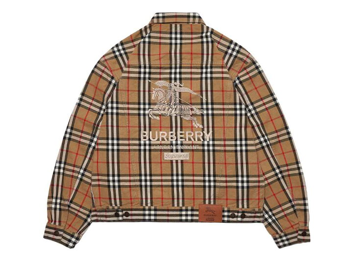 楽天市場】Supreme / Burberry Denim Trucker Jacket Beige 
