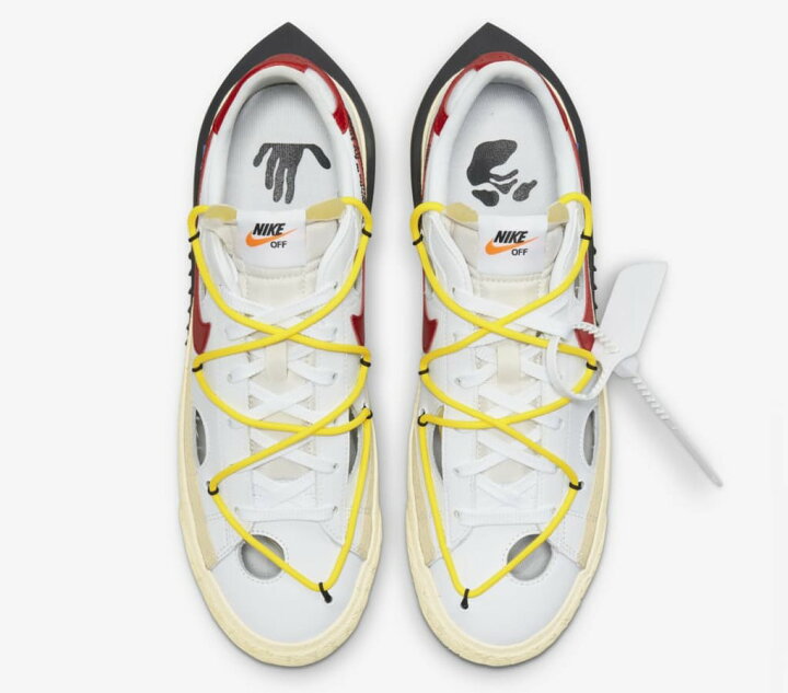 楽天市場】Off-White × Nike Blazer Low White and University Red 