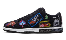 Neck face × Nike SB Dunk Low Black/White/Multi Color ネック・フェイス × ナイキ SB ダンク ロー ブラック/ホワイト/マルチカラー【中古】新古品