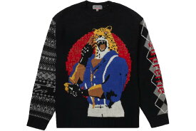 20FW Supreme / Yohji Yamamoto TEKKEN Sweater Black シュプリーム ヨウジ ヤマモト 鉄拳 セーター ブラック S M L XL【中古】新古品