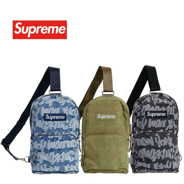 楽天市場】Supreme Fat Tip Jacquard Denim Sling Bag シュプリーム  