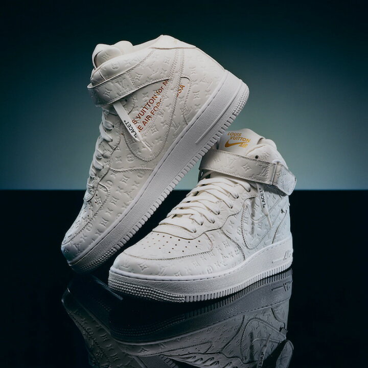 楽天市場】Louis Vuitton × Nike Air Force 1 Mid by Virgil Abloh 