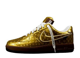 Louis Vuitton × Nike Air Force 1 Low by Virgil Abloh Gold ルイ・ヴィトン × ナイキ エアフォース1 ロー バイ ヴァージル・アブロー ゴールド【中古】新古品