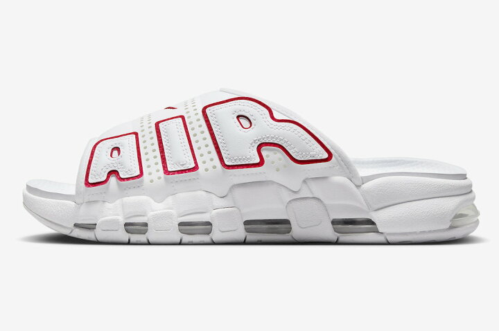 楽天市場】Nike Air More Uptempo Slide White and University Red  