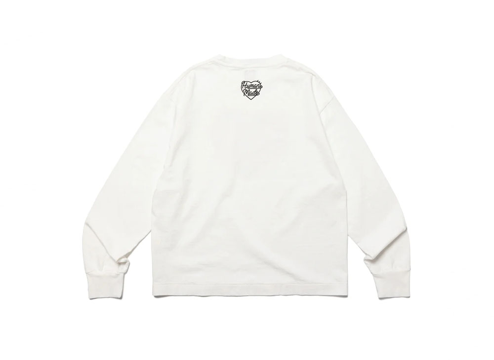 ヒューマンメイド グラフィック L/S Tシャツ #4 ホワイト Sサイズ-