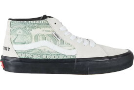 Supreme Vans Dollar Skate Grosso Mid White シュプリーム × バンズ ドル スケート グロッソ ミッド ホワイト【中古】新古品