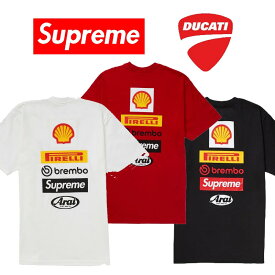 Supreme Ducati Logos Tee シュプリーム ドゥカティ ロゴ Tシャツ Black White Red【中古】新古品