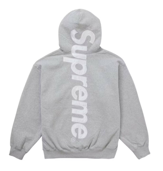 楽天市場】24FW Supreme Satin Applique Hooded Sweatshirt  