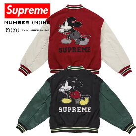25FW Supreme Number (N)ine x Mickey Mouse Varsity Jacket シュプリーム ナンバーナイン ミッキーマウス バーシティ ジャケット【中古】新古品