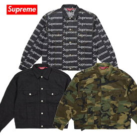 25FW Supreme Jacquard Logos Denim Trucker Jacket シュプリーム ジャカード ロゴ デニム トラッカー ジャケット 【中古】新古品