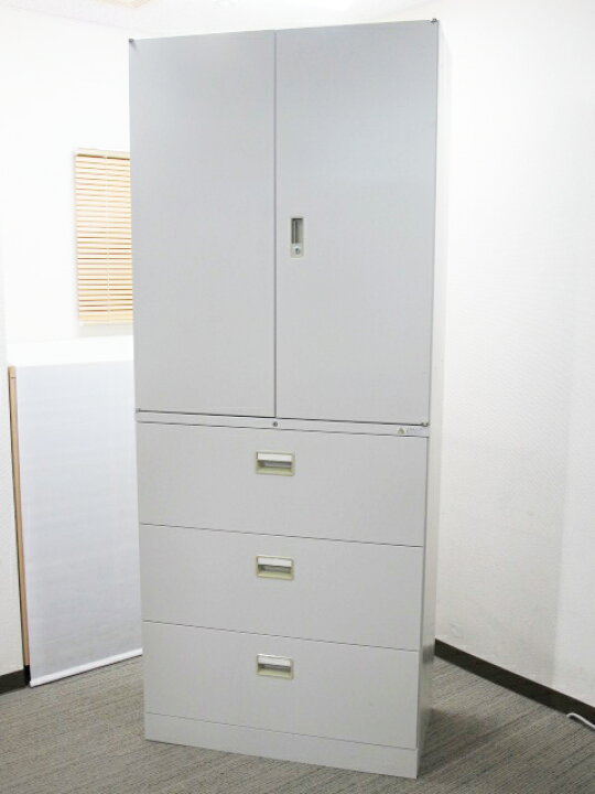 楽天市場】両開き＋3段ラテラル 上下 ユニット 書庫 オカムラ 42 中古 