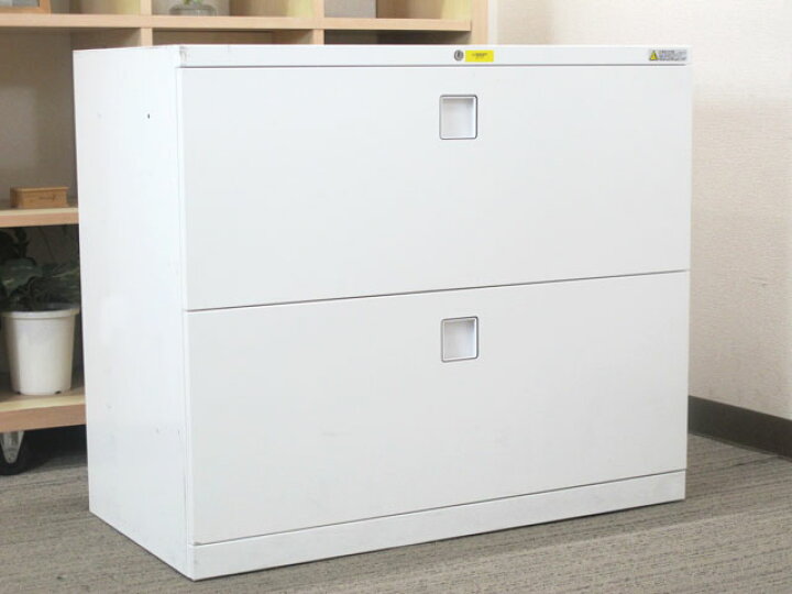 楽天市場】【在庫6台あり】【美品】ラテラル書庫 2段 キャビネット 