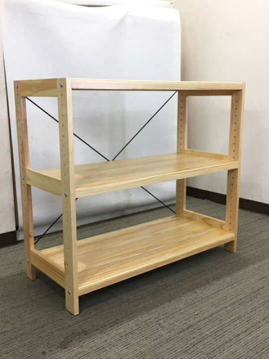 楽天市場】木製ラック 3段 オープンラック 収納棚【中古】 : オフィス 