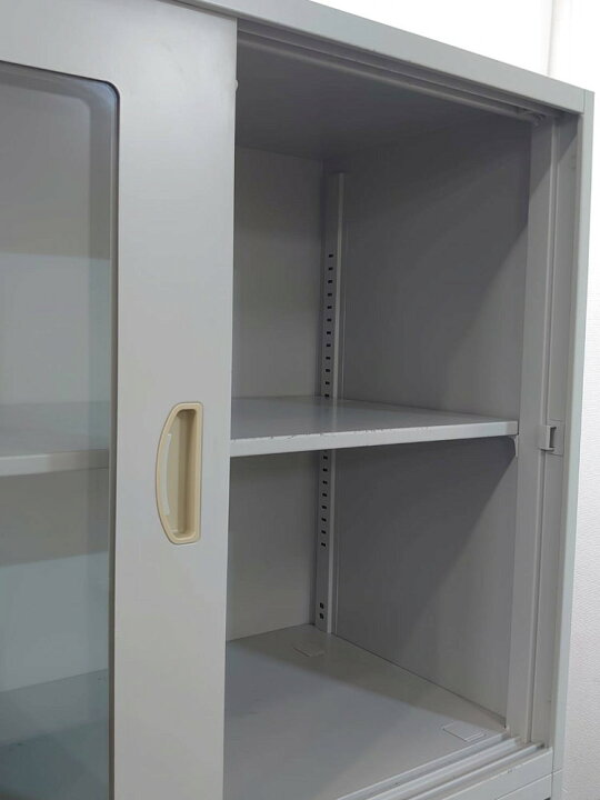 楽天市場】引戸書庫 ナイキ ガラス書庫 スチール書庫 収納庫 スチール 
