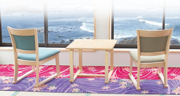 テーブル・チェアセット 広縁 和座 3点セット | オフィス家具のオフィスパートナー