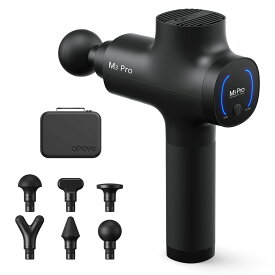 【レビュー特典】マッサージガン opove M3 Pro 2 筋膜リリースガン 12mm振幅 最大約32kg耐圧 2600mAh*6本大容量バッテリー 5段階強力振動 6種類アタッチメント ハンディガン 日本語取扱説明書付き