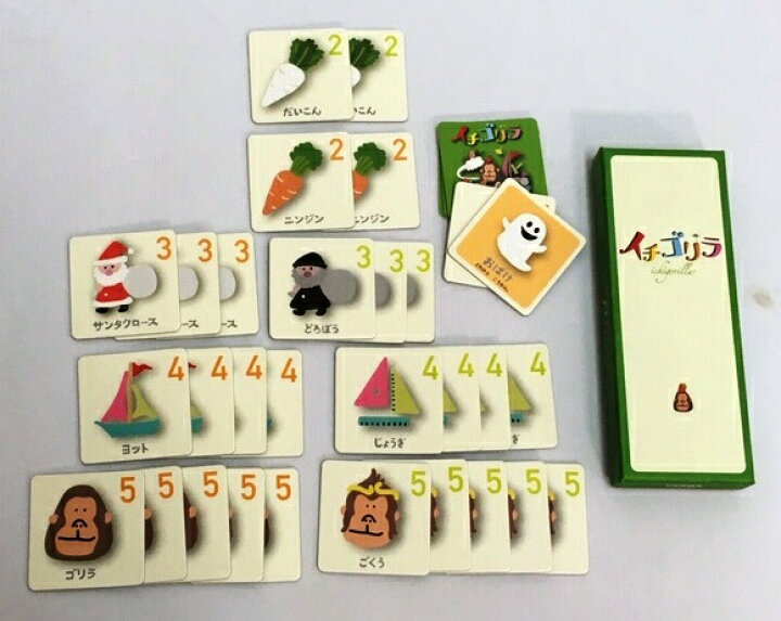 楽天市場 いちごりら イチゴリラ メモリーゲーム カードゲーム ボードゲーム 二人 六人 3歳 楽しい 人気 木のおもちゃ おっぽろっぽ