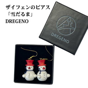 �s�A�X �Ⴞ��� �ԖX�q DREGENO �I�[�i�����g �U�C�t�F�� ����3cm wooden ornament earrings snowman red hat