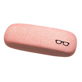 メタルハード メガネケース ワンポイントメガネの刺繍 2235 03 ピンク