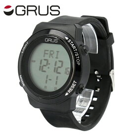 グルス 腕時計 GURS GRS001-02BK/BK ユニセックス メンズ レディース 歩幅がはかれる ウォ－キングウォッチ プレゼント 記念日