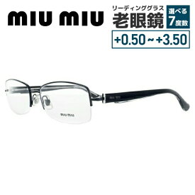 【国内正規品】ミュウミュウ メガネフレーム おしゃれ老眼鏡 リーディンググラス miumiu 眼鏡 MU51IV 7AX1O1 53 ブラック レディース ダテメガネ 紫外線対策 プレゼント 記念日