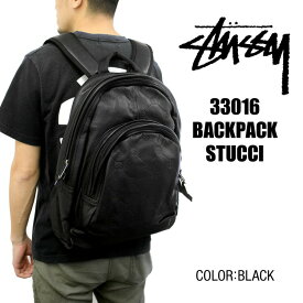 【訳あり】ステューシー STUSSY 33016 BACKPACK STUCCI バックパック リュックサック ブラック メンズ・レディース ファッション プレゼント 記念日