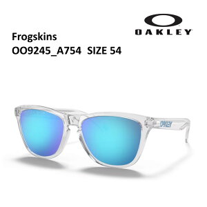 yLy[Ԓz܂Ȃ20%OFF@OAKLEY I[N[ FROGSKINS tbOXL /LOW BRIDGE FIT XL 137mm C.Clear/Sapphire OO9245-A754