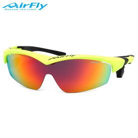 エアフライ AirFly サングラス AF201 C2 ミラー 1枚レンズ シールドレンズ 特許取得 鼻パッドなし UVカット 軽い 曇らない マラソン ランニング アウトドア 登山 キャンプ メンズ レディース