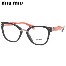 ミュウミュウ MIUMIU メガネ MU04QVA DHO1O1 52サイズ ウエリントン クリアカラー スタッズ 鋲 ミュウミュウ MIUMIU レディース