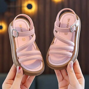 1-10Y Baby Girls Sandals Summer Children's New Cool Fashion Princess Cute Versatile Shoes for Students Flat Sandal Casual Shoe