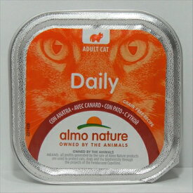 【キャットフード】　アルモネイチャー（almo　nature）　グレインフリー　354　デイリーメニュー　ダック入りのソフトムース　パウチ　愛猫用総合栄養食　成猫・全猫種用　100g