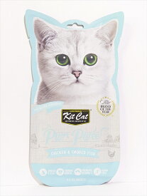 【キャットフード】キットキャット　パーピューレ（Kit Cat Purr Puree）グレインフリー　チキン＆おかか　KC−898　ピューレ　愛猫用おやつ　成猫・全猫種用　60g（15g×4本）