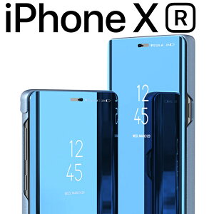 iPhoneXR �P�[�X �蒠�^ �P�[�X �~���[ �J�o�[ ������ �� �R�[�e�B���O �J�o�[ �A�C�t�H�� �e���A�[�� Apple ���� �������� ���ꂢ �X�^���h�@�\ �w�� PU ���U�[ �����Ƃ莿�� �蒠�^�P�[�X �X�}�z