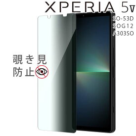 Xperia 5 V フィルム 覗き見防止 強化ガラスフィルム 画面 液晶保護フィルム 全面保護 飛散防止 薄型 硬度 9H SO-53D SOG12 A303SO エクスペリア ソニー