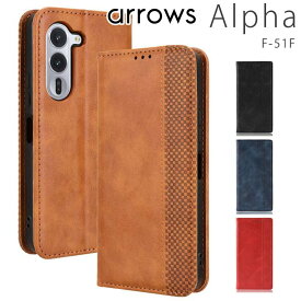 arrows Alpha ケース 手帳 arrowsalpha アンティーク オシャレ レザー カード入れ レザー 合皮 シンプル 北欧風 手帳型ケース F-51F アローズアルファ 富士通