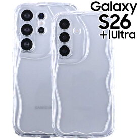 Galaxy S26 ケース S26+ Ultra 耐衝撃 TPU ソフト クリア カバー ウェーブ 韓国 ハイブリット スマホケース SC-51G SCG36 SC-52G SCG38 SC-53G SCG37 ギャラクシーs26 s26 プラス s26ウルトラ サムスン
