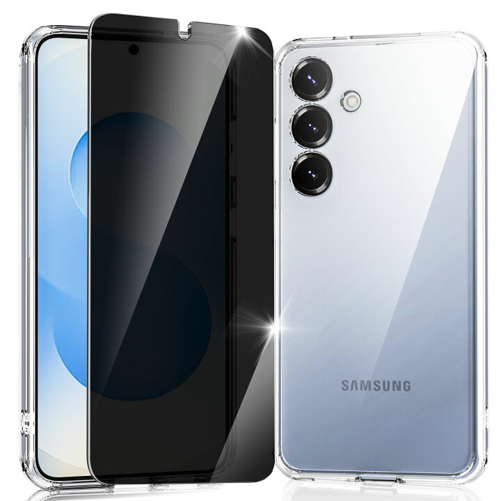 楽天市場】Galaxy S25 ケース クリア 耐衝撃 ガラスフイルム付き 