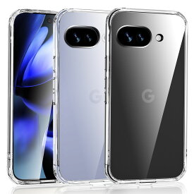Google Pixel 9a 用 ケース クリア 耐衝撃 TPU+PC 米軍MIL規格取得 SGS認証 黄ばみなし レンズ保護 ストラップホール付き ピクセル9a 用カバー Crystal Series