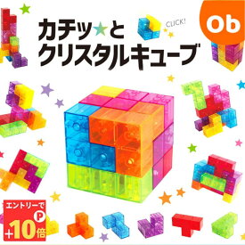 【お得なクーポン配布中】カチッとクリスタルキューブ【送料無料 沖縄・一部地域を除く】　おもちゃ 知育玩具 3歳以上 子供 男の子 女の子 ルービック キューブ マグネット パズル クリスタル　クリスマス