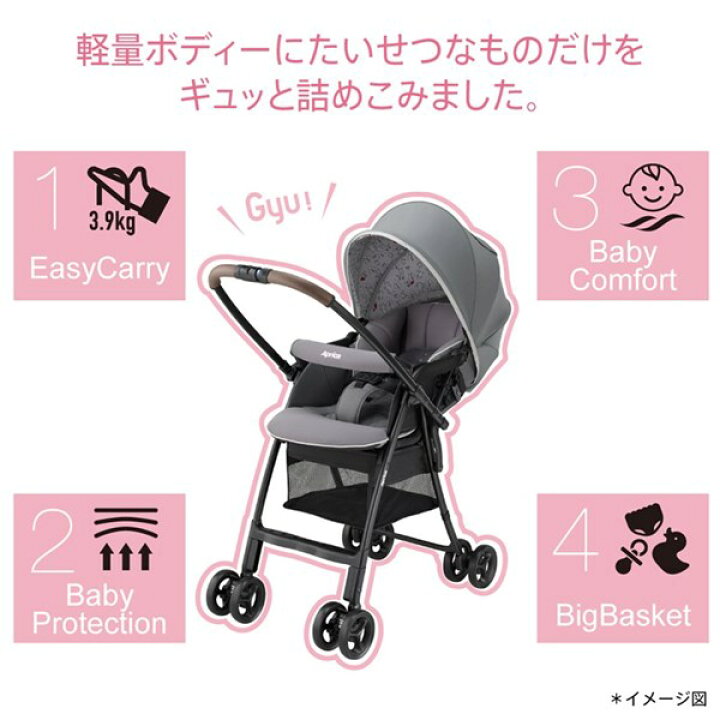 楽天市場】アップリカ カルーンエアー AD 限定モデル グレー(GR) 超 