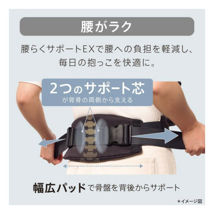 楽天市場】アップリカ ラクリス ブラック (BK) aprica 抱っこひも 4