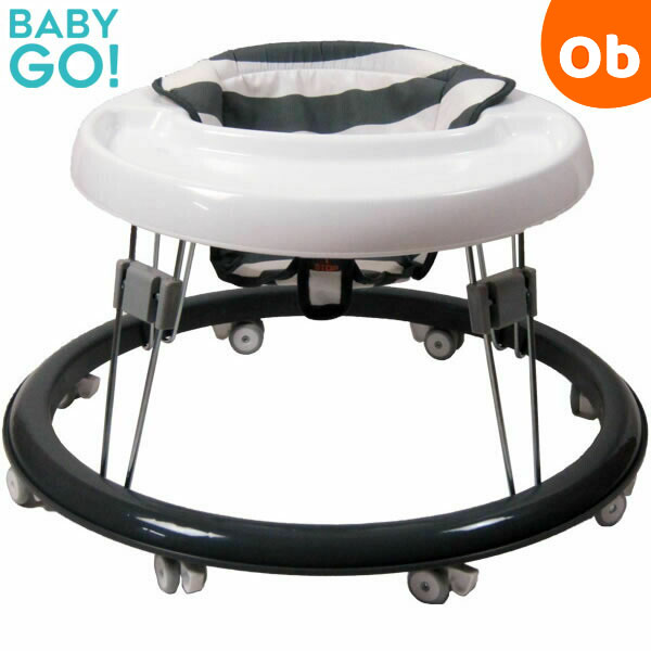 新着セール ベビーウォーカー スタンダード グレーボーダー 赤ちゃん用 丸型歩行器 BabyGo