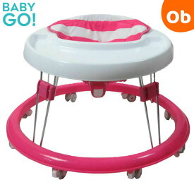 【7/20　最大100％ポイントバック+全品ポイントアップ　※要エントリー】赤ちゃん歩行器 ベビーウォーカー スタンダード ピンクボーダー 丸型歩行器 BabyGo!【ラッピング不可商品】【売れ筋】【送料無料 沖縄・一部地域を除く】【あす楽対応】