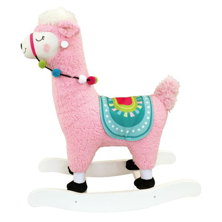 楽天市場 Labebe かわいい動物たちのゆらゆらロッキング アルパカさん 木馬 Babygo 送料無料 沖縄 一部地域を除く ラッピング不可商品 Orange Baby
