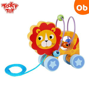 トーキートイ ビーズ・プルアロング らいおん(TKE010)TOOOKY TOY 木製玩具【送料無料 沖縄・一部地域を除く】