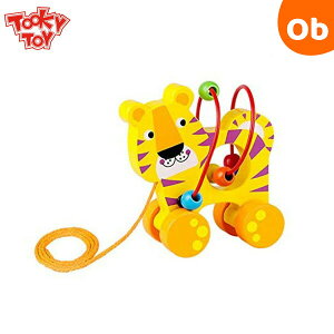 トーキートイ ビーズ・プルアロング とら(TKE008)TOOOKY TOY 木製玩具【送料無料 沖縄・一部地域を除く】