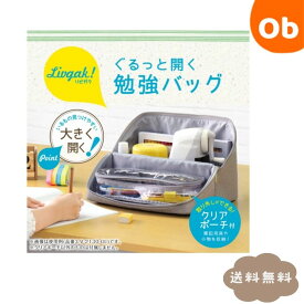 ソニック　リビガク　ぐるっと開く勉強バッグ　【送料無料 沖縄・一部地域を除く】家庭学習　自宅学習　リビング　収納　便利　勉強　帰省　おでかけバッグ